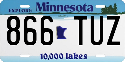 MN license plate 866TUZ