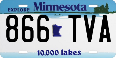 MN license plate 866TVA