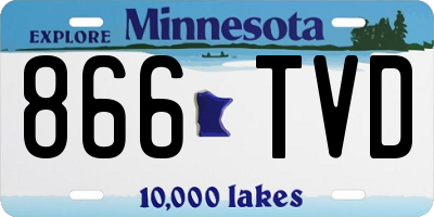 MN license plate 866TVD