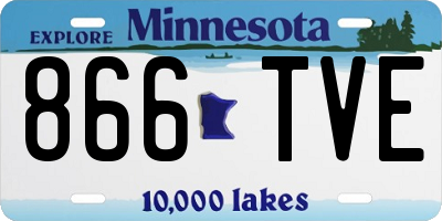 MN license plate 866TVE