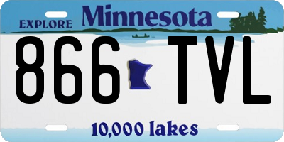 MN license plate 866TVL