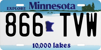 MN license plate 866TVW