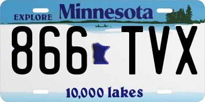 MN license plate 866TVX