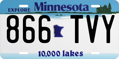 MN license plate 866TVY