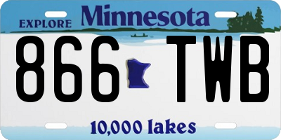 MN license plate 866TWB