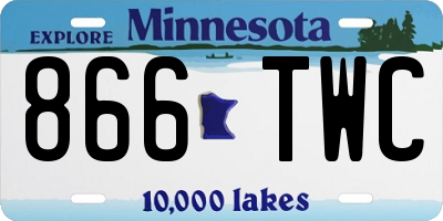 MN license plate 866TWC