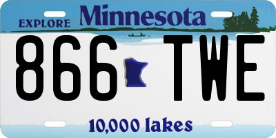 MN license plate 866TWE