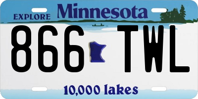 MN license plate 866TWL
