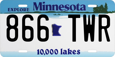 MN license plate 866TWR