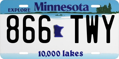 MN license plate 866TWY