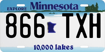 MN license plate 866TXH
