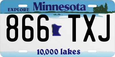 MN license plate 866TXJ