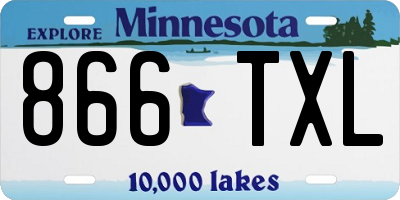 MN license plate 866TXL