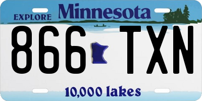 MN license plate 866TXN