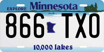 MN license plate 866TXO