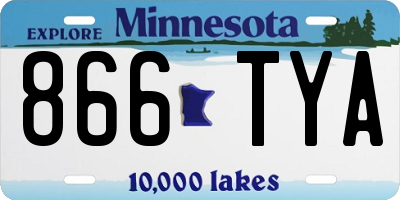 MN license plate 866TYA