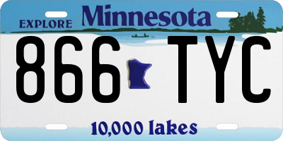 MN license plate 866TYC