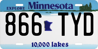 MN license plate 866TYD