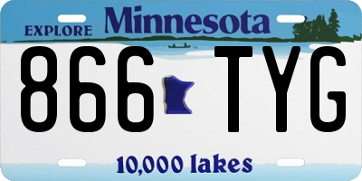 MN license plate 866TYG