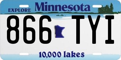 MN license plate 866TYI