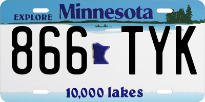 MN license plate 866TYK