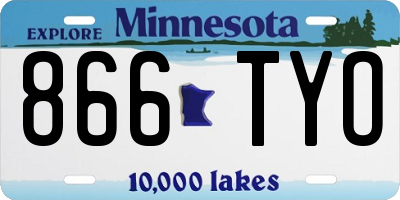 MN license plate 866TYO