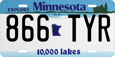 MN license plate 866TYR