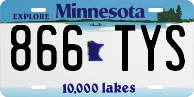 MN license plate 866TYS