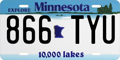 MN license plate 866TYU