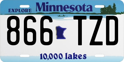 MN license plate 866TZD