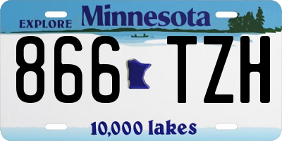 MN license plate 866TZH