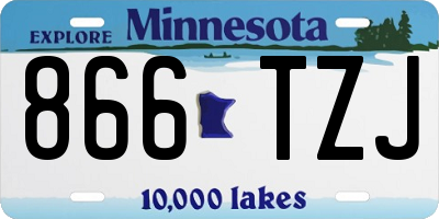 MN license plate 866TZJ