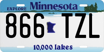 MN license plate 866TZL