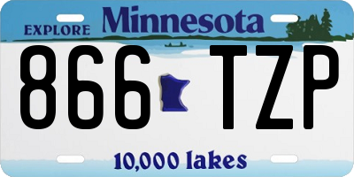 MN license plate 866TZP