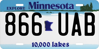 MN license plate 866UAB
