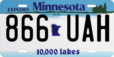 MN license plate 866UAH