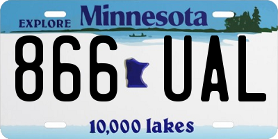 MN license plate 866UAL
