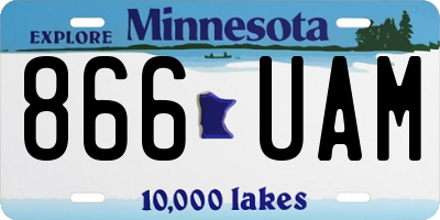 MN license plate 866UAM