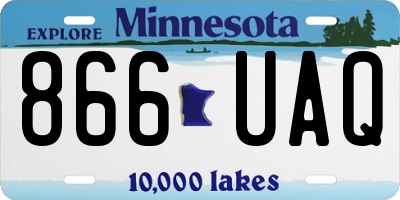 MN license plate 866UAQ