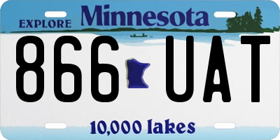 MN license plate 866UAT