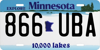 MN license plate 866UBA