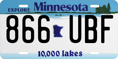 MN license plate 866UBF