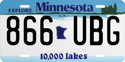 MN license plate 866UBG