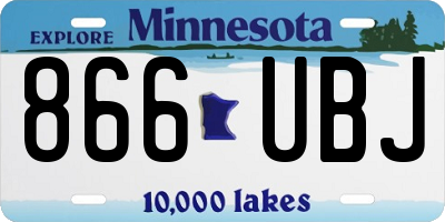 MN license plate 866UBJ