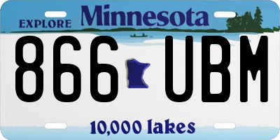 MN license plate 866UBM
