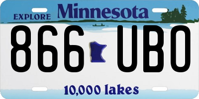 MN license plate 866UBO