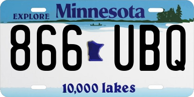 MN license plate 866UBQ