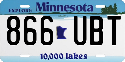 MN license plate 866UBT