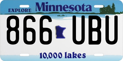 MN license plate 866UBU