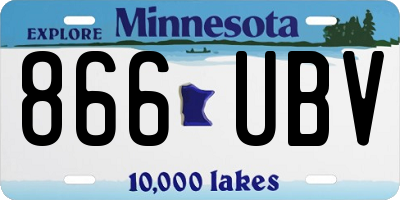 MN license plate 866UBV